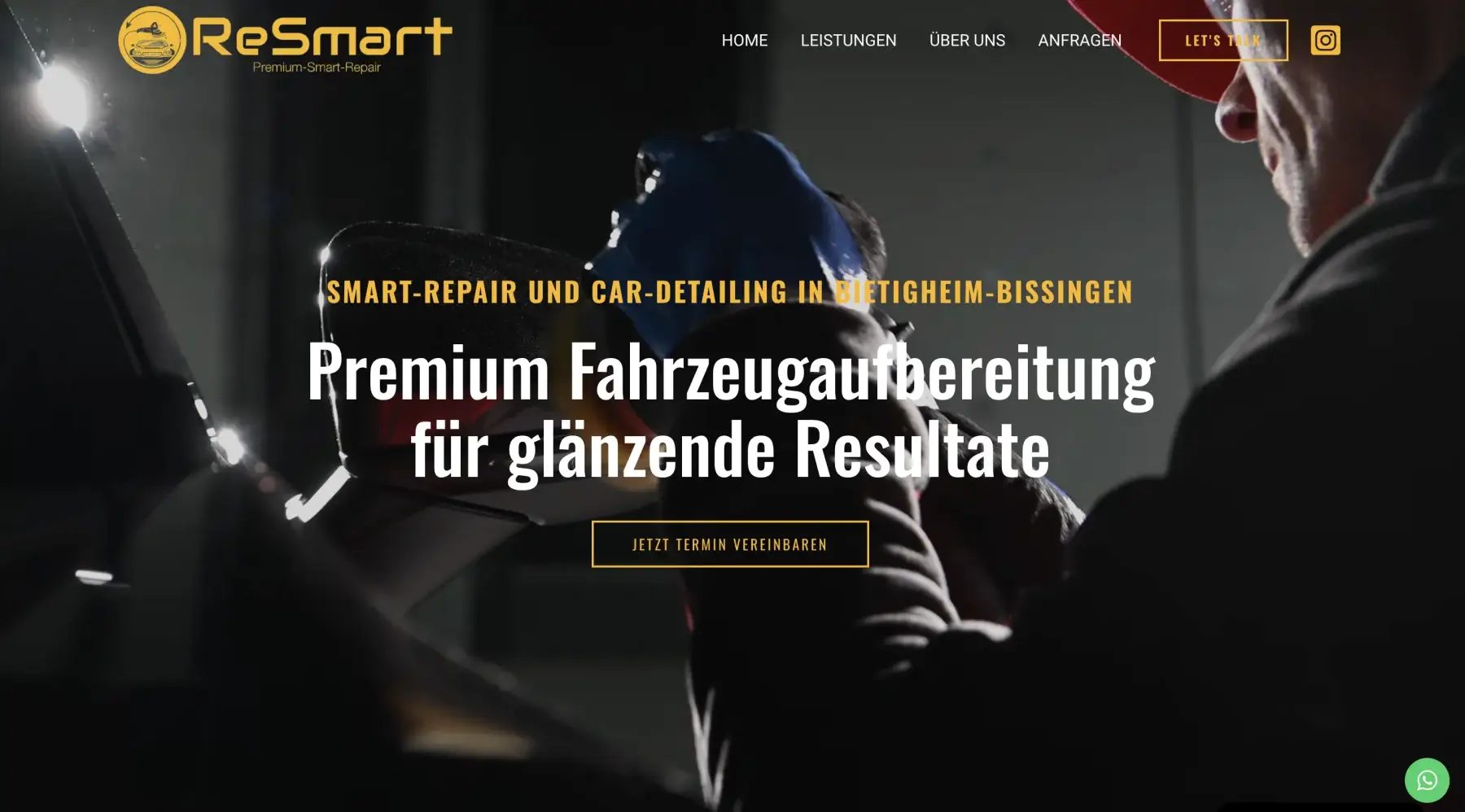 Website ReSmart – Smart-Repair & Car-Detailing, Referenz von LEVEL21